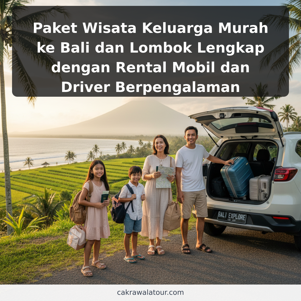 Paket Wisata Keluarga Murah ke Bali dan Lombok Lengkap dengan Rental Mobil dan Driver Berpengalaman