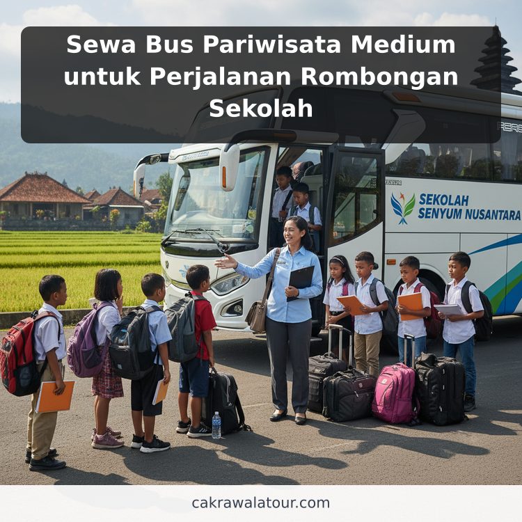Sewa Bus Pariwisata Medium untuk Perjalanan Rombongan Sekolah