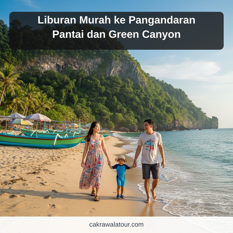 Liburan Murah ke Pangandaran Pantai dan Green Canyon ilustrasi