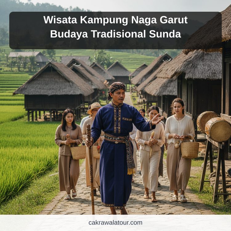 Wisata Kampung Naga Garut Budaya Tradisional Sunda ilustrasi