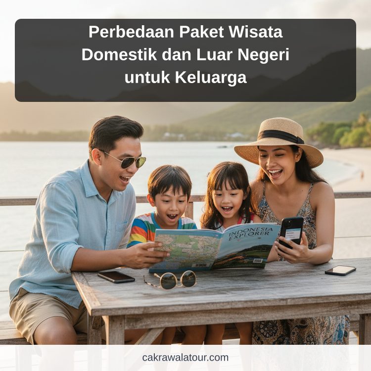 Ilustrasi paket wisata murah - Perbedaan Paket Wisata Domestik dan Luar Negeri untuk Keluarga
