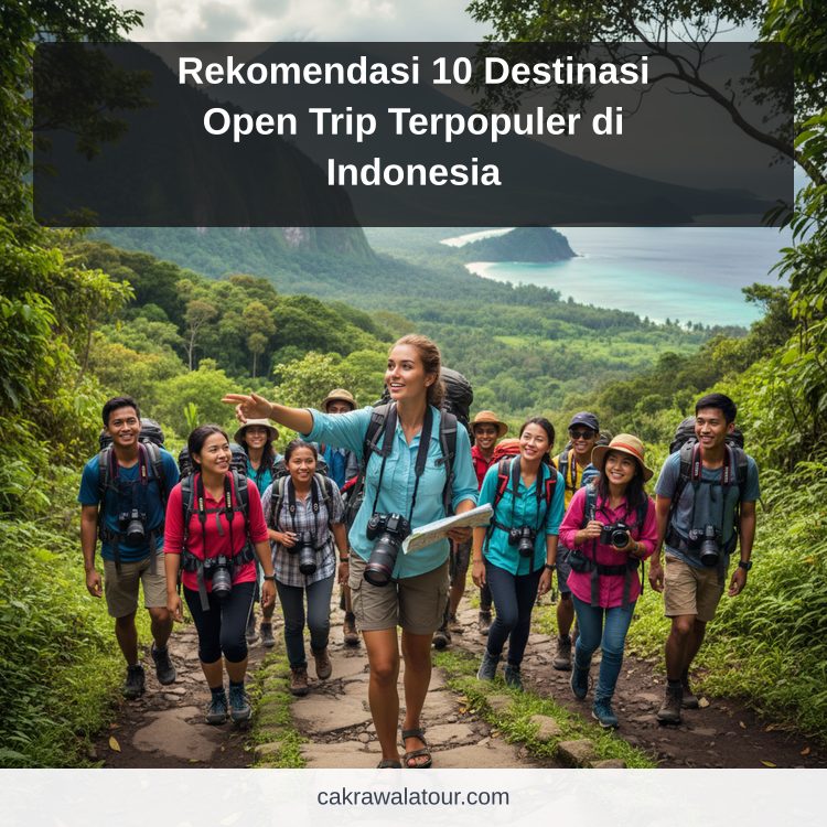 Ilustrasi paket wisata murah - Rekomendasi 10 Destinasi Open Trip Terpopuler di Indonesia
