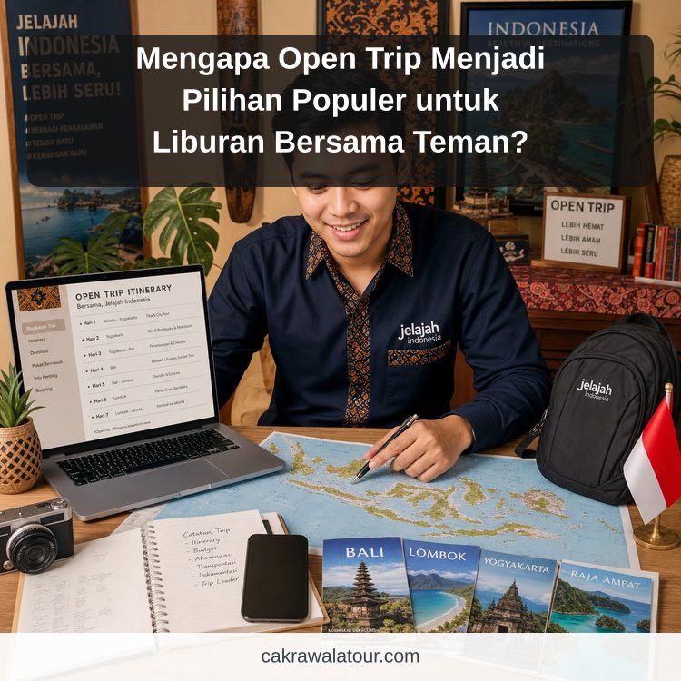 Ilustrasi paket wisata murah - Mengapa Open Trip Menjadi Pilihan Populer untuk Liburan Bersama Teman?