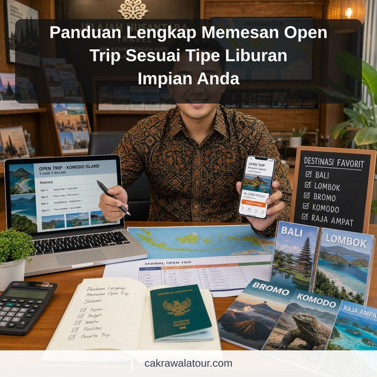 Ilustrasi paket wisata murah - Panduan Lengkap Memesan Open Trip Sesuai Tipe Liburan Impian Anda