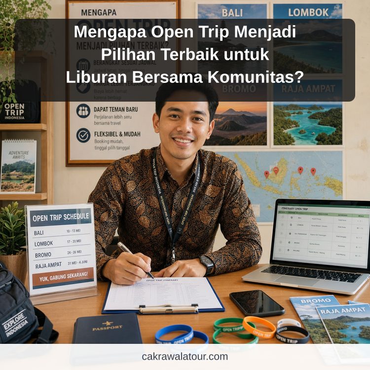 Ilustrasi paket wisata murah - Mengapa Open Trip Menjadi Pilihan Terbaik untuk Liburan Bersama Komunitas?