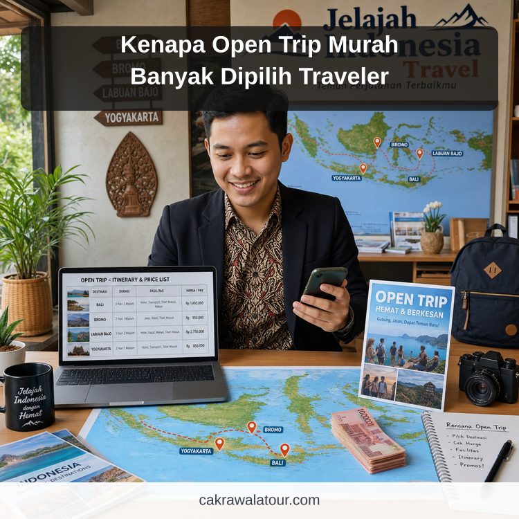 Ilustrasi paket wisata murah - Kenapa Open Trip Murah Banyak Dipilih Traveler