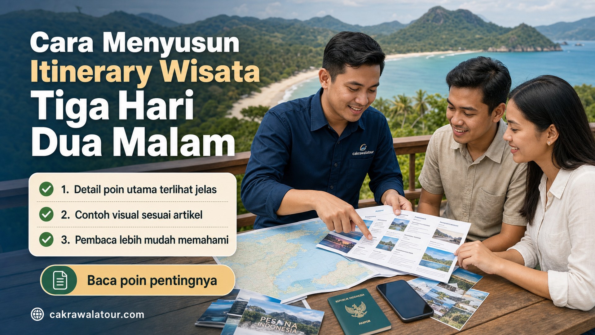 Ilustrasi paket wisata murah - Cara Menyusun Itinerary Wisata Tiga Hari Dua Malam