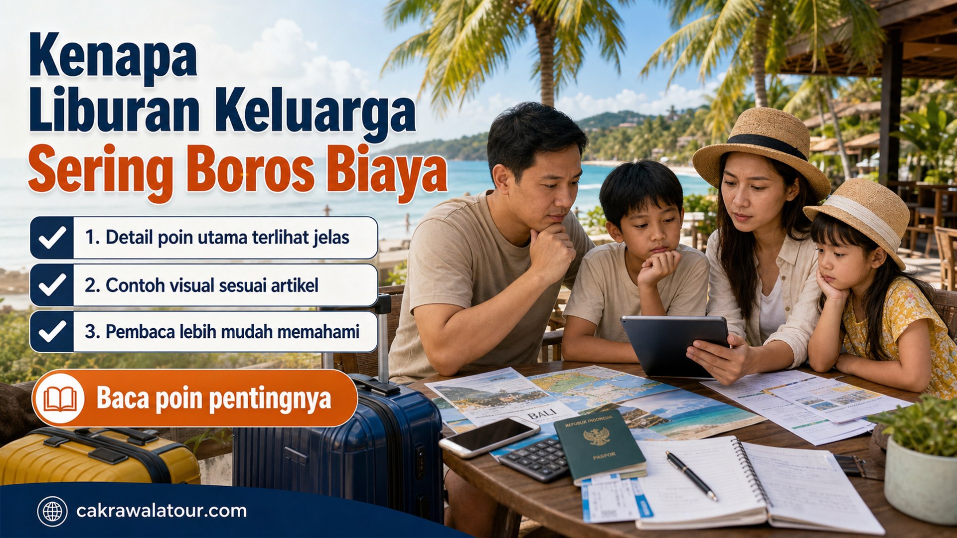 Ilustrasi paket wisata murah - Kenapa Liburan Keluarga Sering Boros Biaya