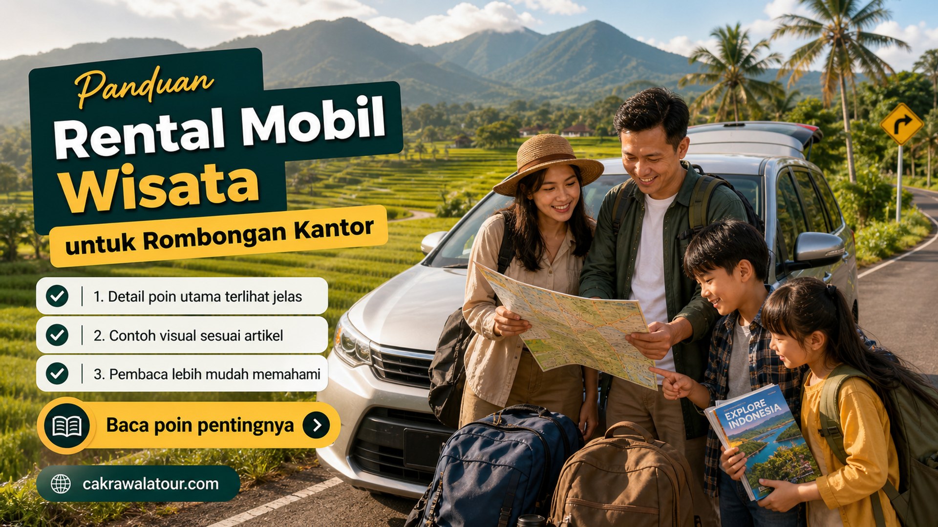 Ilustrasi paket wisata murah - Panduan Rental Mobil Wisata untuk Rombongan Kantor