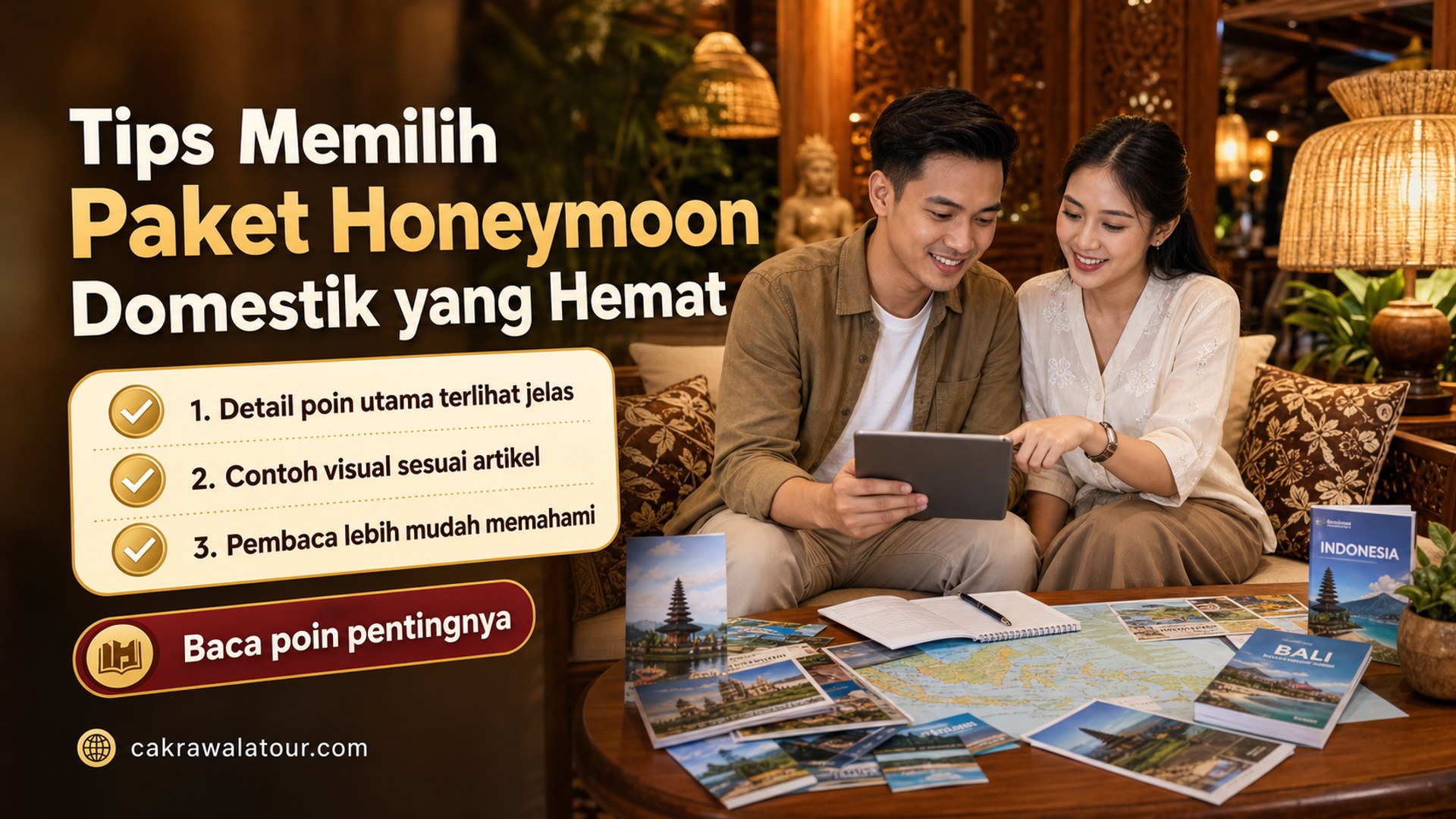 Ilustrasi paket wisata murah - Tips Memilih Paket Honeymoon Domestik yang Hemat