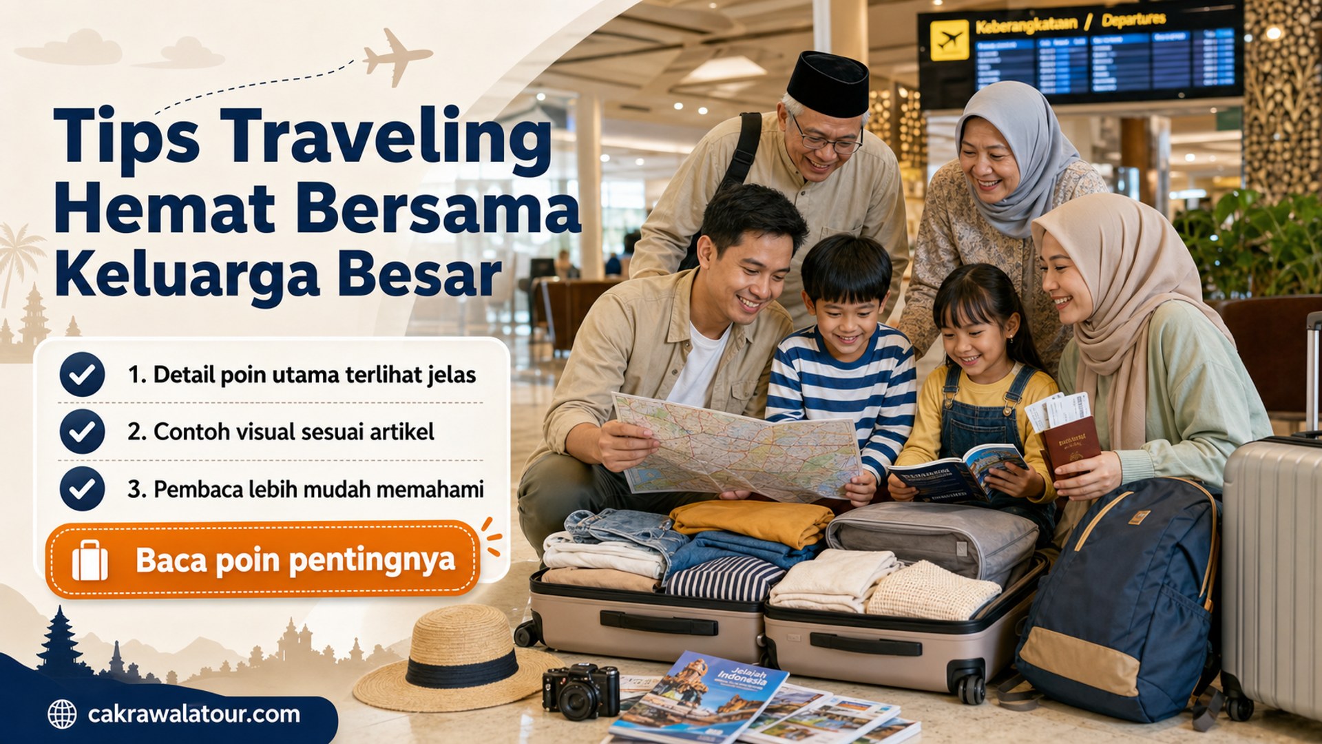 Ilustrasi paket wisata murah - Tips Traveling Hemat Bersama Keluarga Besar
