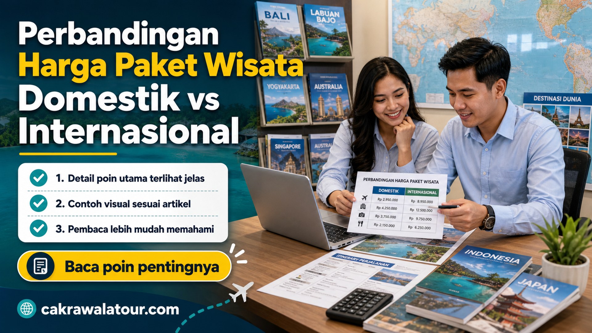 Ilustrasi paket wisata murah - Perbandingan Harga Paket Wisata Domestik vs Internasional
