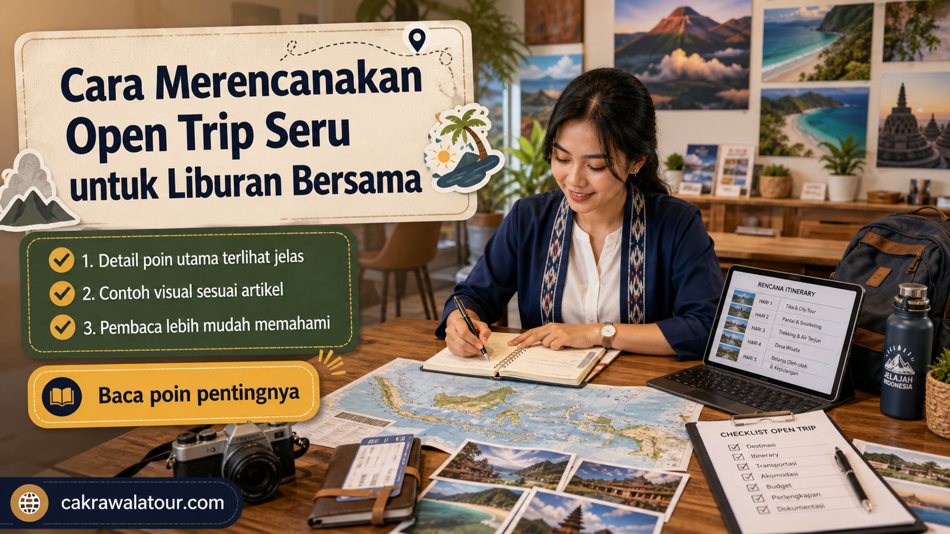 Ilustrasi paket wisata murah - Cara Merencanakan Open Trip Seru untuk Liburan Bersama