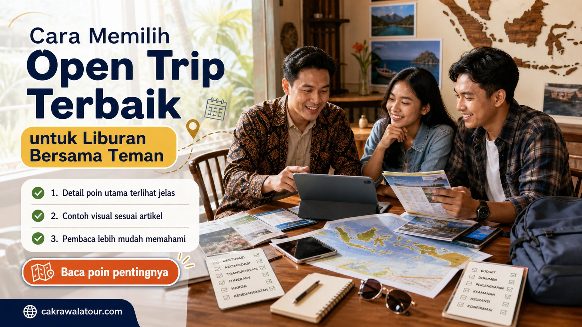 Ilustrasi paket wisata murah - Cara Memilih Open Trip Terbaik untuk Liburan Bersama Teman