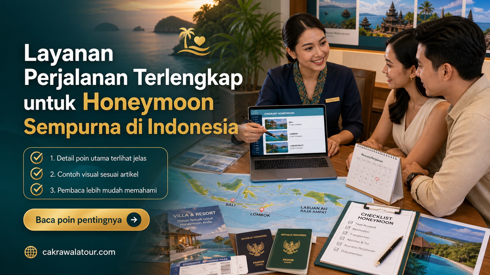 Ilustrasi paket wisata murah - Layanan Perjalanan Terlengkap untuk Honeymoon Sempurna di Indonesia
