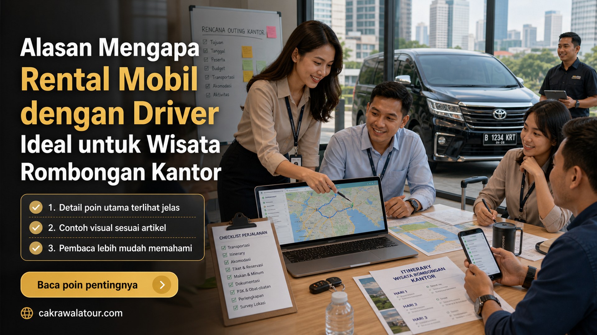 Ilustrasi paket wisata murah - Alasan Mengapa Rental Mobil dengan Driver Ideal untuk Wisata Rombongan Kantor