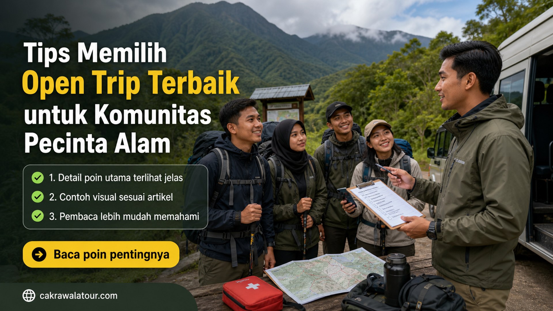 Ilustrasi paket wisata murah - Tips Memilih Open Trip Terbaik untuk Komunitas Pecinta Alam