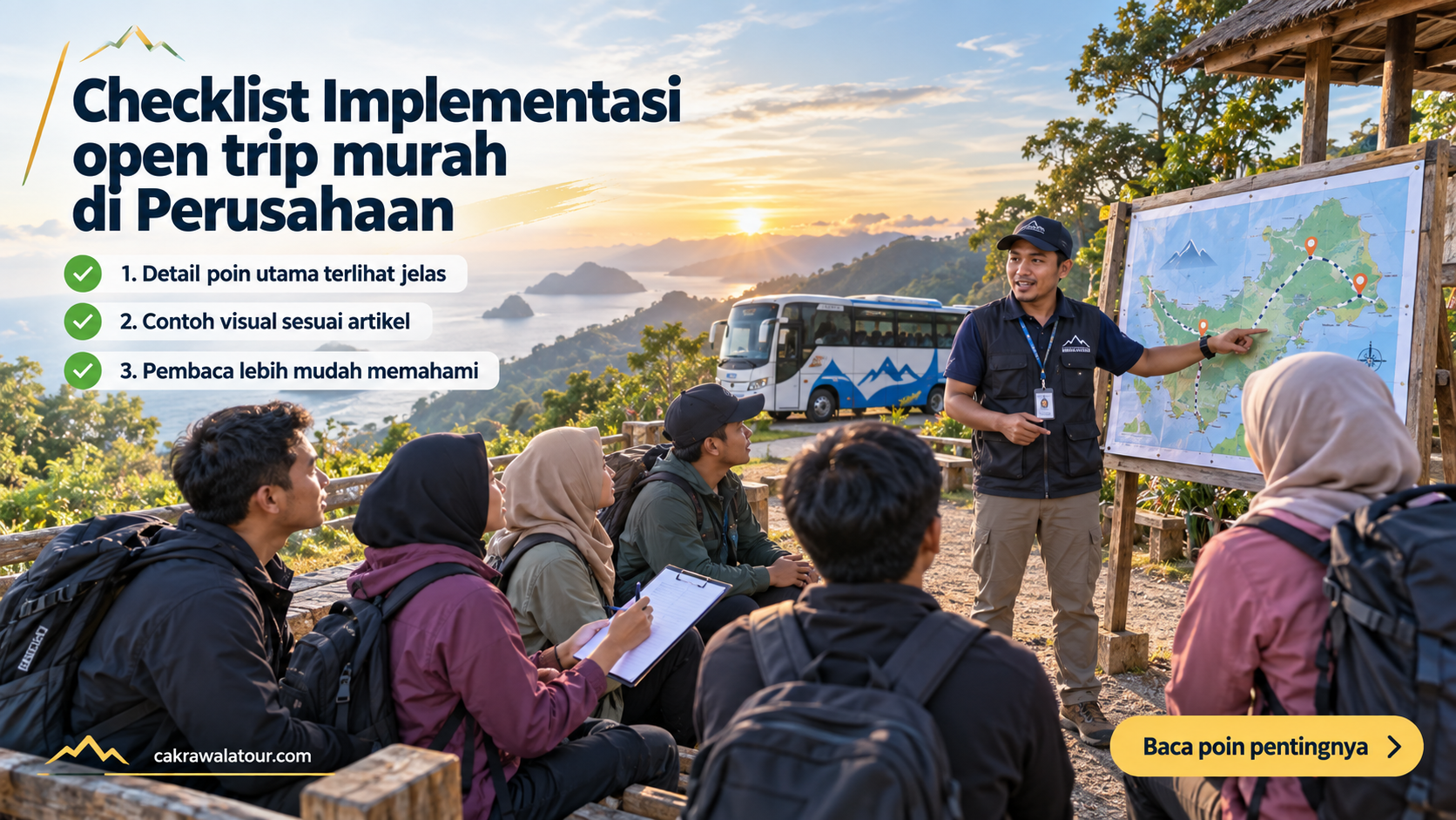 Ilustrasi paket wisata murah - Checklist Implementasi open trip murah di Perusahaan